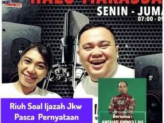 Wawancara Radio Venus Dampak Sosial Riuh Soal Ijazah Jkw Pasca Pernyataan Keaslian Oleh Kepolisian